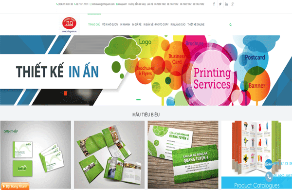 Mẫu thiết kế website công ty sản xuất bao bì chuyên nghiệp